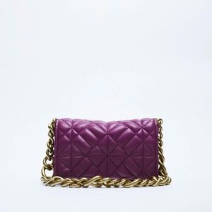 Zara Bag Violet Chain Women New With Tag 6059 810 190